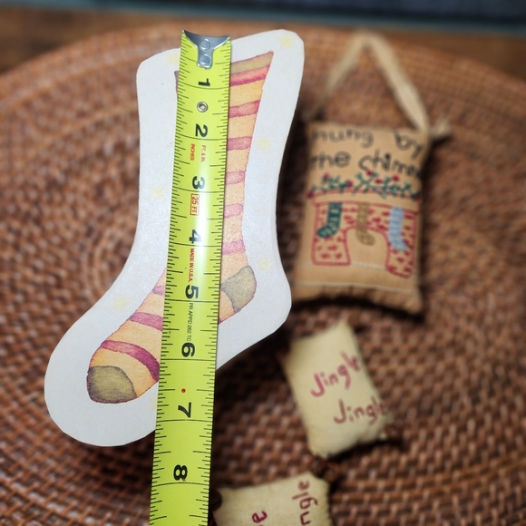 Vintage Cloth stocking ornament/pillows, Sock/Stocking Box Holiday Home Decor - Picture 6 of 6
